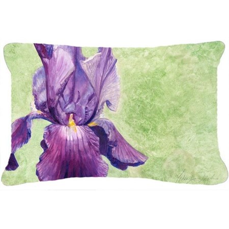 Carolines Treasures Carolines Treasures TMTR0234PW1216 Purple Iris by Malenda Trick Fabric Decorative Pillow TMTR0234PW1216